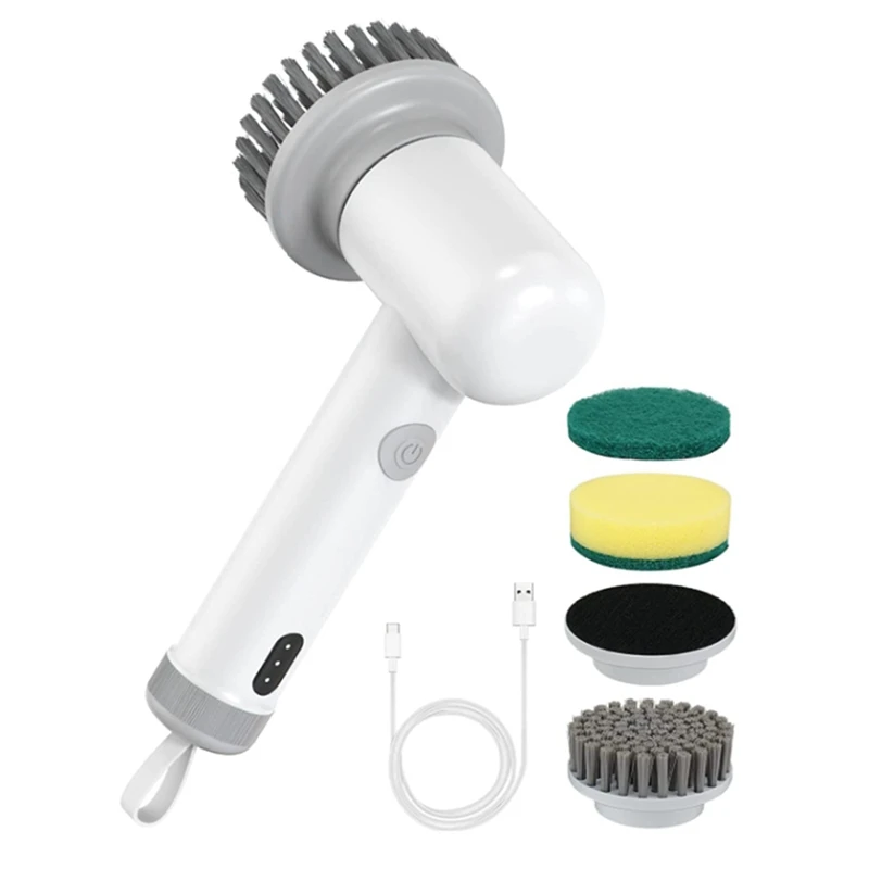 Electric Spin Scrubber Cordless Electric Cleaning Brush + 2 Rotating Speeds And 4 Replaceable Cleaning Brush Heads
Electric Spin Scrubber Cordless Electric Cleaning Brush + 2 Rotating Speeds And 4 Replaceable Cleaning Brush Heads