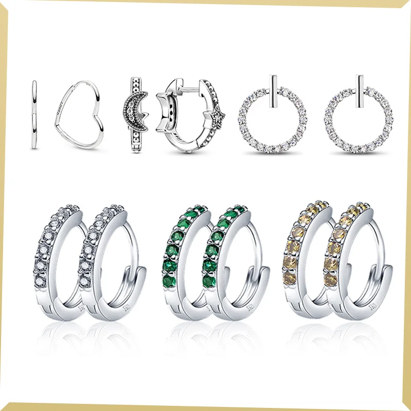 New Fashion 925 Sterling Silver Original Ring Shaped Heart Earrings Jewelry Women's Holiday Accessories Earrings Luxury Gift
New Fashion 925 Sterling Silver Original Ring Shaped Heart Earrings Jewelry Women's Holiday Accessories Earrings Luxury Gift