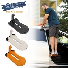 Foldable Car Roof Rack Step Car Door Step Universal Latch Hook Auxiliary Walking Car Foot Pedal Aluminium Alloy Safety Hammer