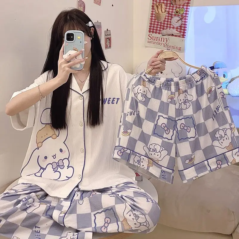Sanrio Pajamas Hello Kitty My Melody Cinnamoroll Kawaii Anime Three Sets Short Sleeve Trousers Pochacco Pants Clothes Girls Toys
Sanrio Pajamas Hello Kitty My Melody Cinnamoroll Kawaii Anime Three Sets Short Sleeve Trousers Pochacco Pants Clothes Girls Toys