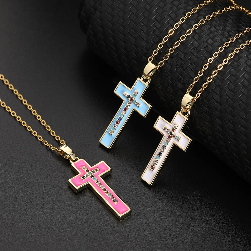 WANGAIYAO new fashion temperament wild bohemian wind drip oil color collarbone chain female cross pendant necklace jewelry
WANGAIYAO new fashion temperament wild bohemian wind drip oil color collarbone chain female cross pendant necklace jewelry