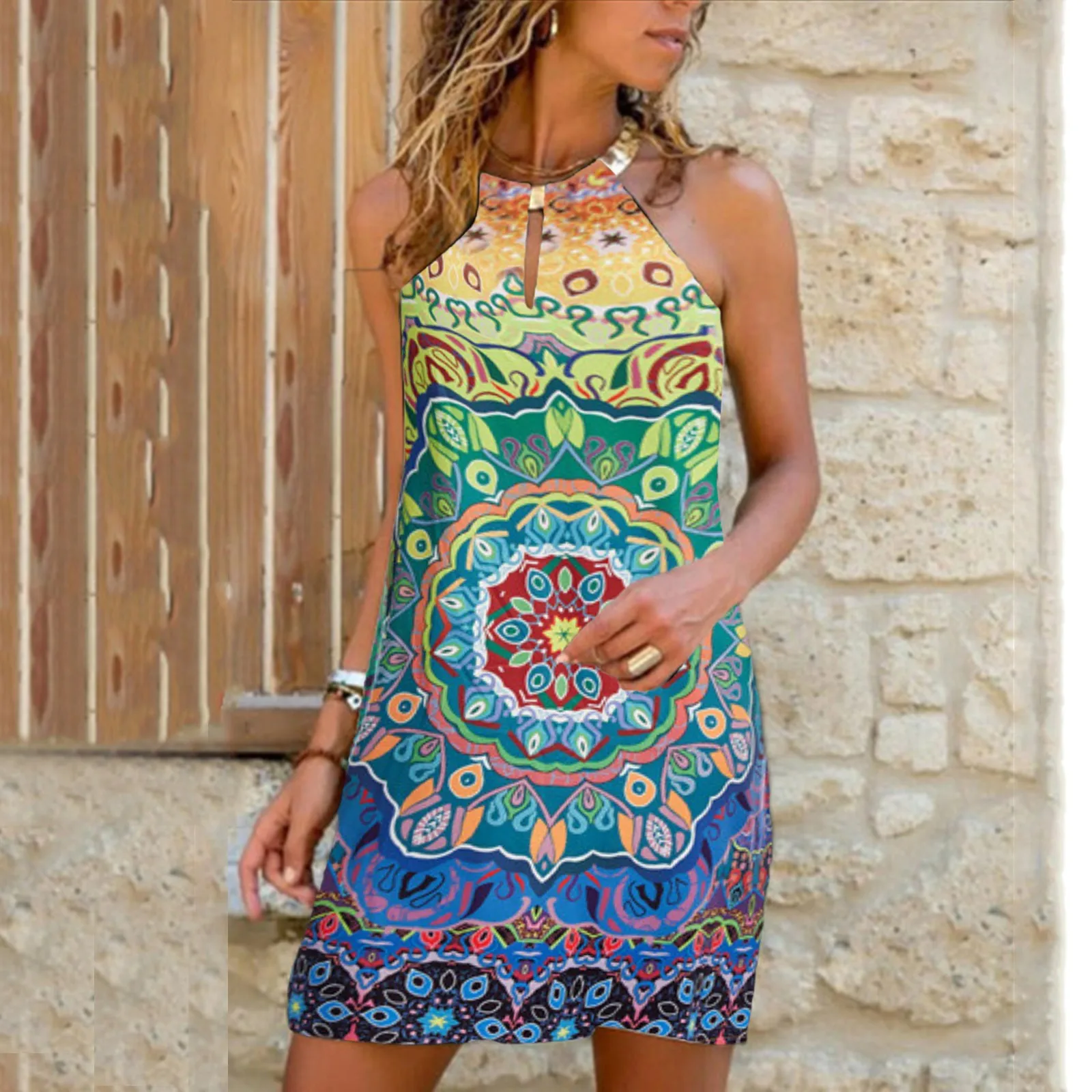 2022 Summer Women Casual Metal Hanging Neck Printed Strapless Dress Super Comfy High Quality Travel Beach Dresses Fast Shipping
2022 Summer Women Casual Metal Hanging Neck Printed Strapless Dress Super Comfy High Quality Travel Beach Dresses Fast Shipping