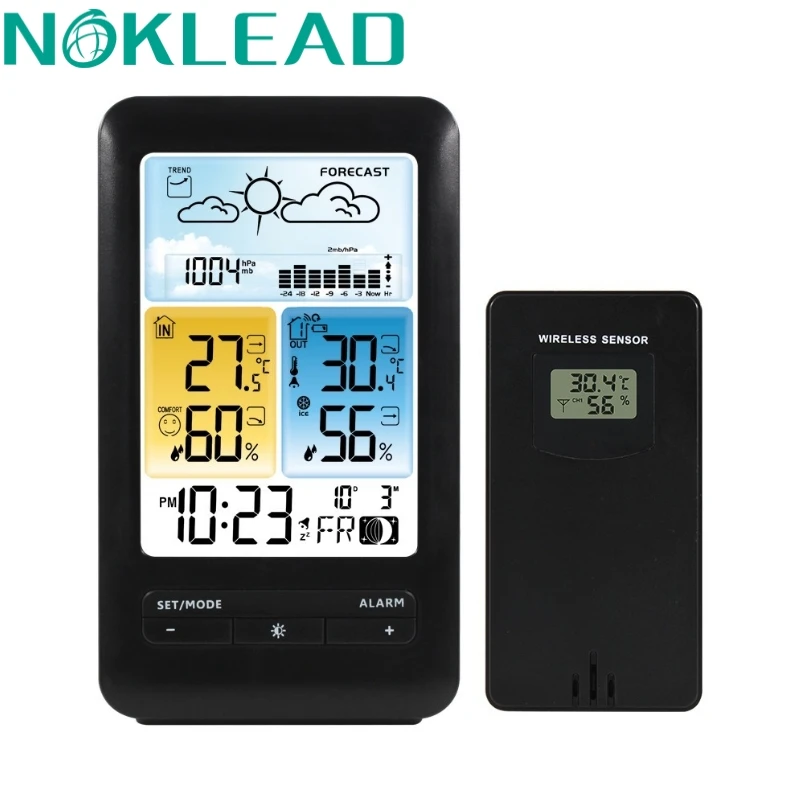 Метеостанция NOKLEAD с цифровыми часами, термометр, гигрометр, измеритель, электронный будильник, настольный барометр, прогноз погоды
Метеостанция NOKLEAD с цифровыми часами, термометр, гигрометр, измеритель, электронный будильник, настольный барометр, прогноз погоды