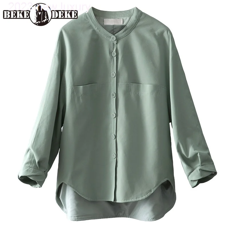 Ladies Autumn Office Loose Fit Stand Collar Single Breasted Genuine Leather Jacket Matte Sheepskin Shirts Tops Women Outerwear
Ladies Autumn Office Loose Fit Stand Collar Single Breasted Genuine Leather Jacket Matte Sheepskin Shirts Tops Women Outerwear