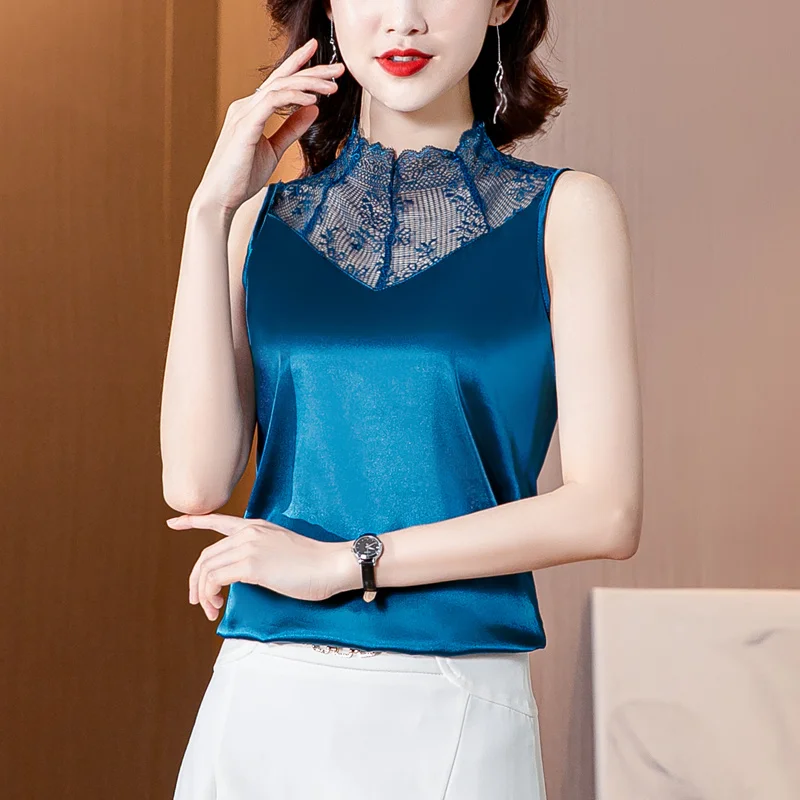 #1180 See Through Lace Half High Collar Basic Tank Top Women Sleeveless Top Slim Outwear Silk Tank Tops Tees Office Top Femme
#1180 See Through Lace Half High Collar Basic Tank Top Women Sleeveless Top Slim Outwear Silk Tank Tops Tees Office Top Femme