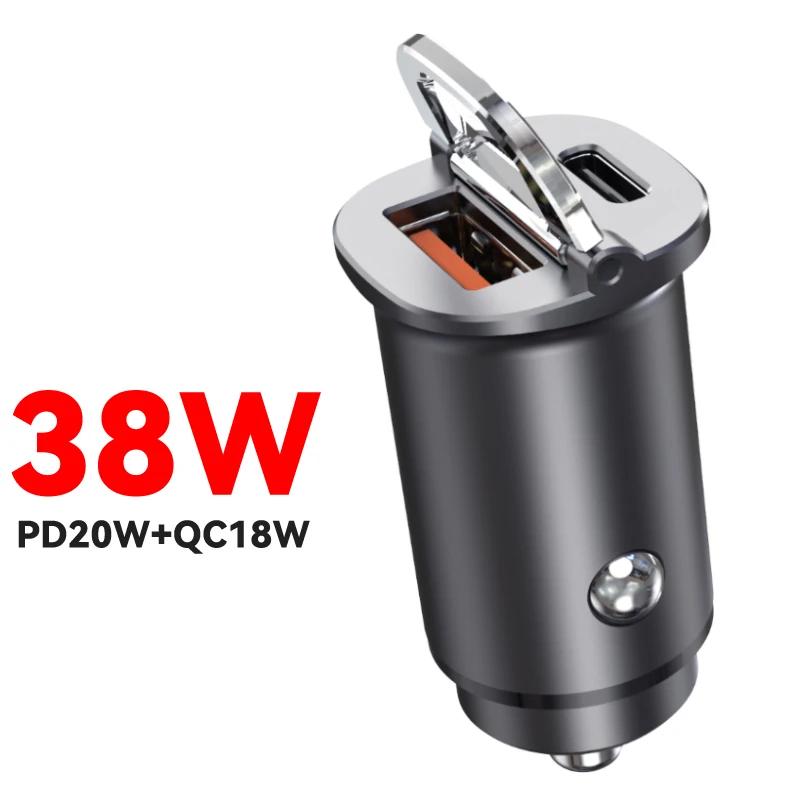 Universal Car Portable 38W Mini Dual USB Fast Charging Adapter PD QC3.0 12-24V Car Charger Auto Accessorise for Mobile Phone
Universal Car Portable 38W Mini Dual USB Fast Charging Adapter PD QC3.0 12-24V Car Charger Auto Accessorise for Mobile Phone