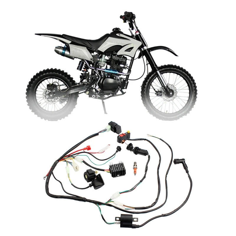 NEW-Complete Electrics Wiring Harness CDI Ignition Coil Solenoid Relay Kits for 4-Stroke ATV QUAD Dirt Bike 150Cc 200Cc
NEW-Complete Electrics Wiring Harness CDI Ignition Coil Solenoid Relay Kits for 4-Stroke ATV QUAD Dirt Bike 150Cc 200Cc