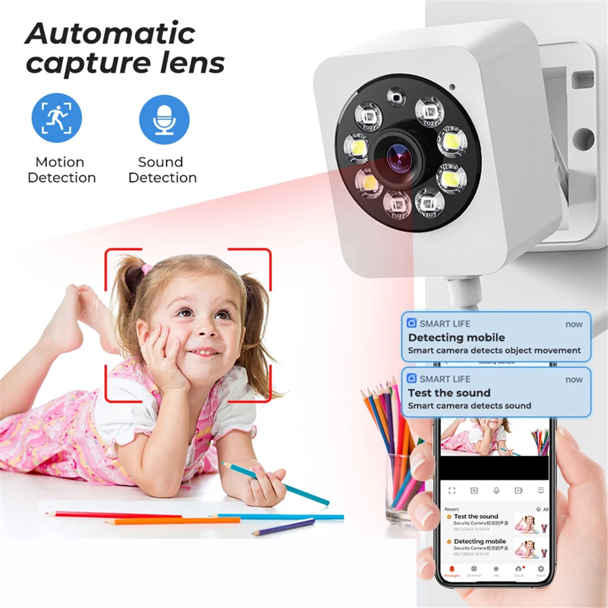 1080P Wifi Camera Tuya Smart Home Security PIR Motion Human Detection Wireless CCTV Surveillance Camera
1080P Wifi Camera Tuya Smart Home Security PIR Motion Human Detection Wireless CCTV Surveillance Camera