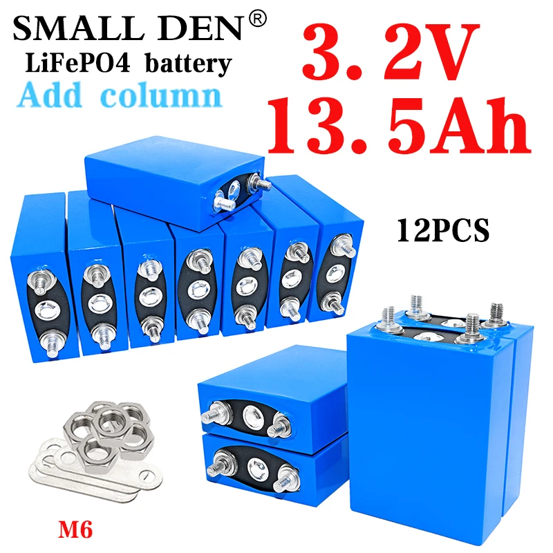 12PCS NEW 3.2V 13.5Ah lifepo4 battery diy 12v 24v 36v 48v rechargeable battery pack For Motorcycle Tricycle wheelchair inverter
12PCS NEW 3.2V 13.5Ah lifepo4 battery diy 12v 24v 36v 48v rechargeable battery pack For Motorcycle Tricycle wheelchair inverter