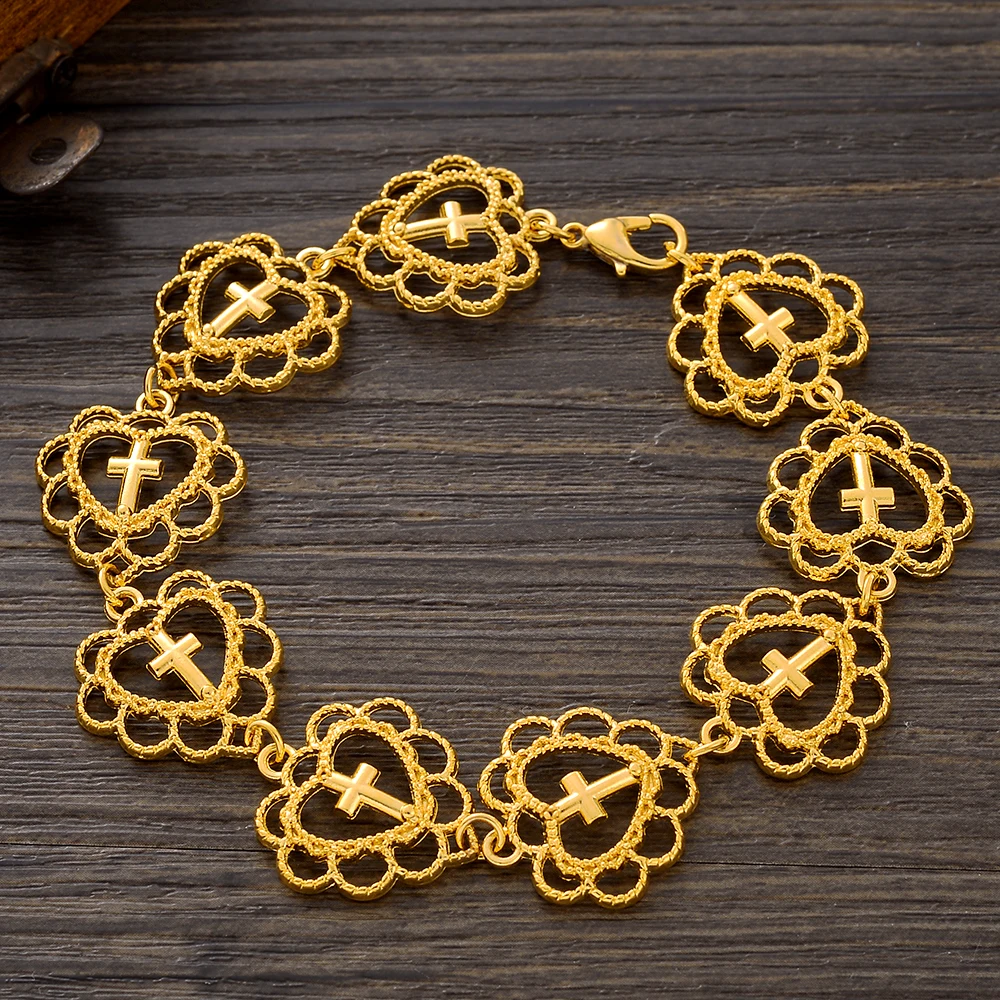 Bangrui Gold Color Chain Christian Bracelet/Anklet Women Charm Girls Jewelry Gift
Bangrui Gold Color Chain Christian Bracelet/Anklet Women Charm Girls Jewelry Gift