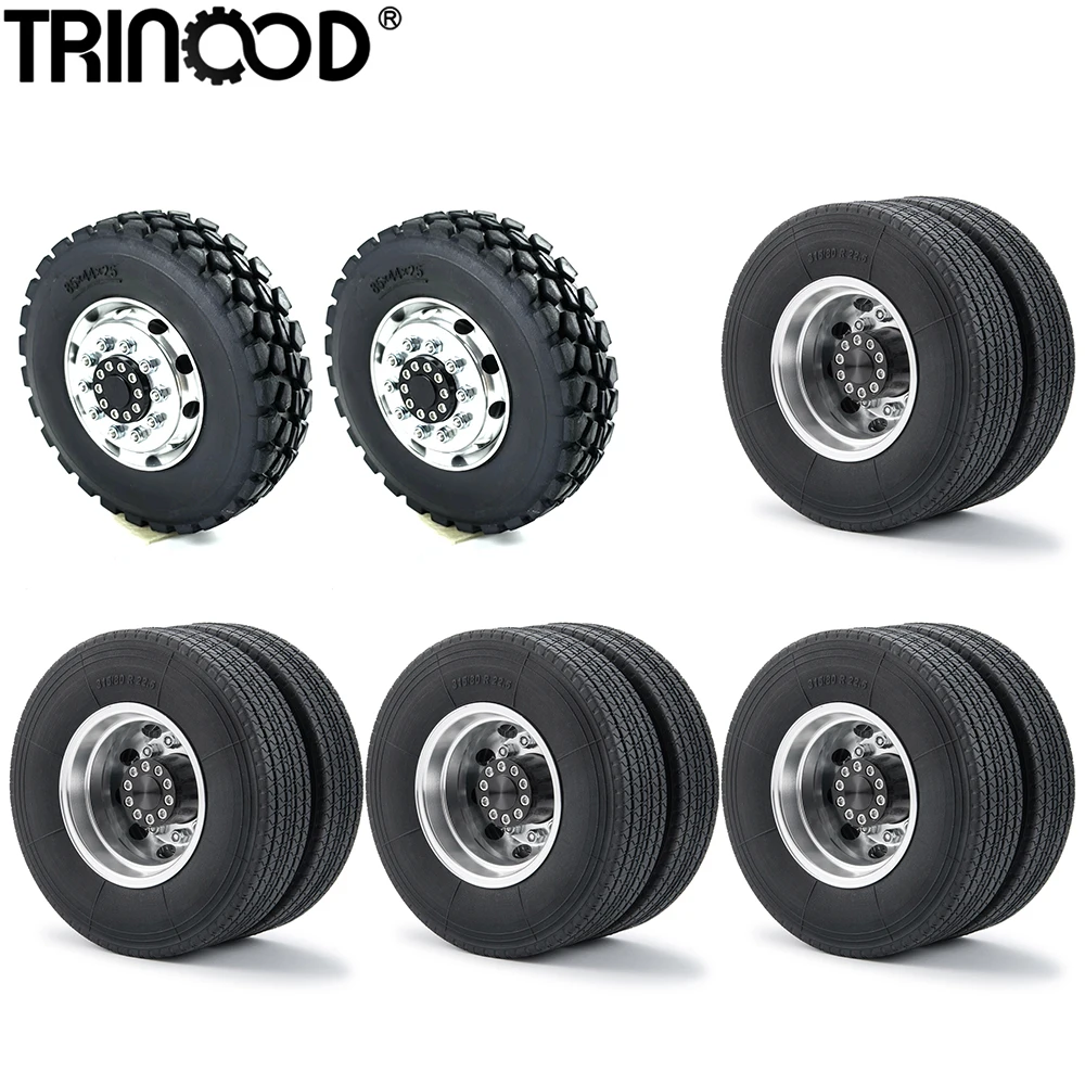 TRINOOD Wheel Tires Complete Set Front Rear Wheel Hub Rubber Tyre for Tamiya 1/14th Scale RC Tractor Truck Car Upgrade Parts
TRINOOD Wheel Tires Complete Set Front Rear Wheel Hub Rubber Tyre for Tamiya 1/14th Scale RC Tractor Truck Car Upgrade Parts