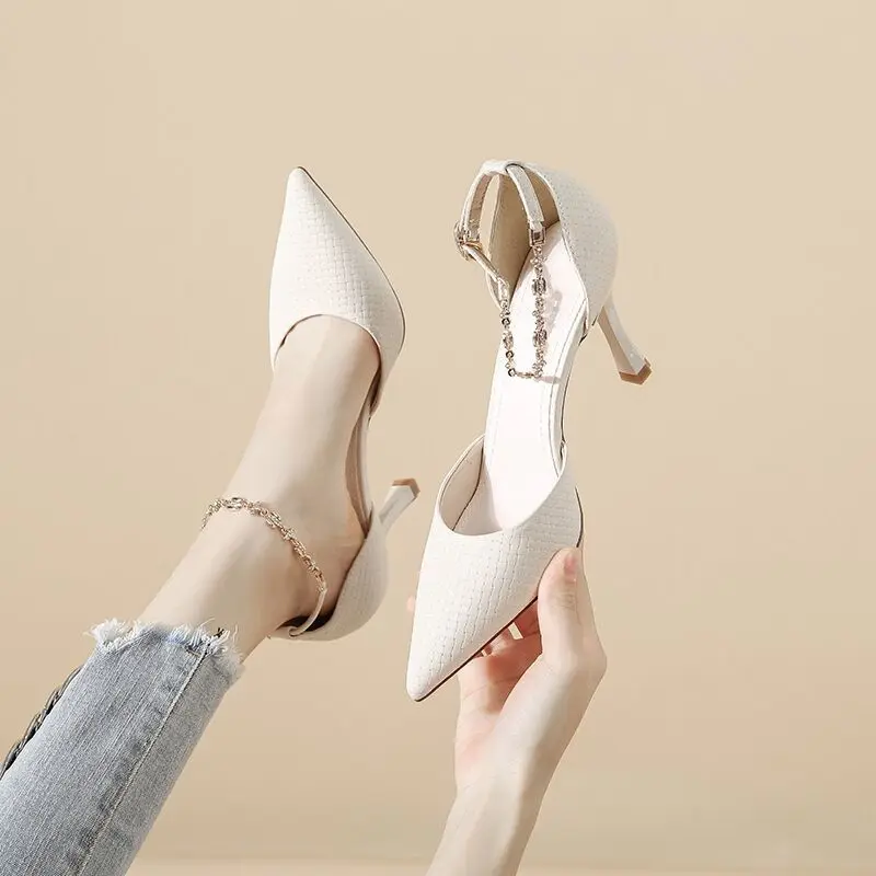 FHANCHU 2022 New Women High Heels,Side Hollow Out Office Work Shoes,Women Pumps,Ankel Chain,Pointed Toe,Beige,Black,Dropship
FHANCHU 2022 New Women High Heels,Side Hollow Out Office Work Shoes,Women Pumps,Ankel Chain,Pointed Toe,Beige,Black,Dropship