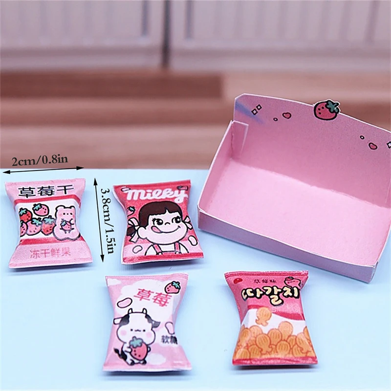 1Set 1:12 Dollhouse Miniature Snack Bag Strawberry Cookie Bag with Storage Box Model Supermarket Decor Toy
1Set 1:12 Dollhouse Miniature Snack Bag Strawberry Cookie Bag with Storage Box Model Supermarket Decor Toy