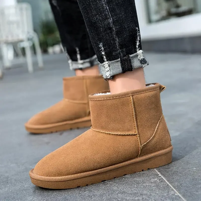 Snow Boots Men's Winter Bread Shoes Trendy Warm Velvet Padded Thickened Boys Big Cotton Shoes Men's Snow Cotton Boots
Snow Boots Men's Winter Bread Shoes Trendy Warm Velvet Padded Thickened Boys Big Cotton Shoes Men's Snow Cotton Boots