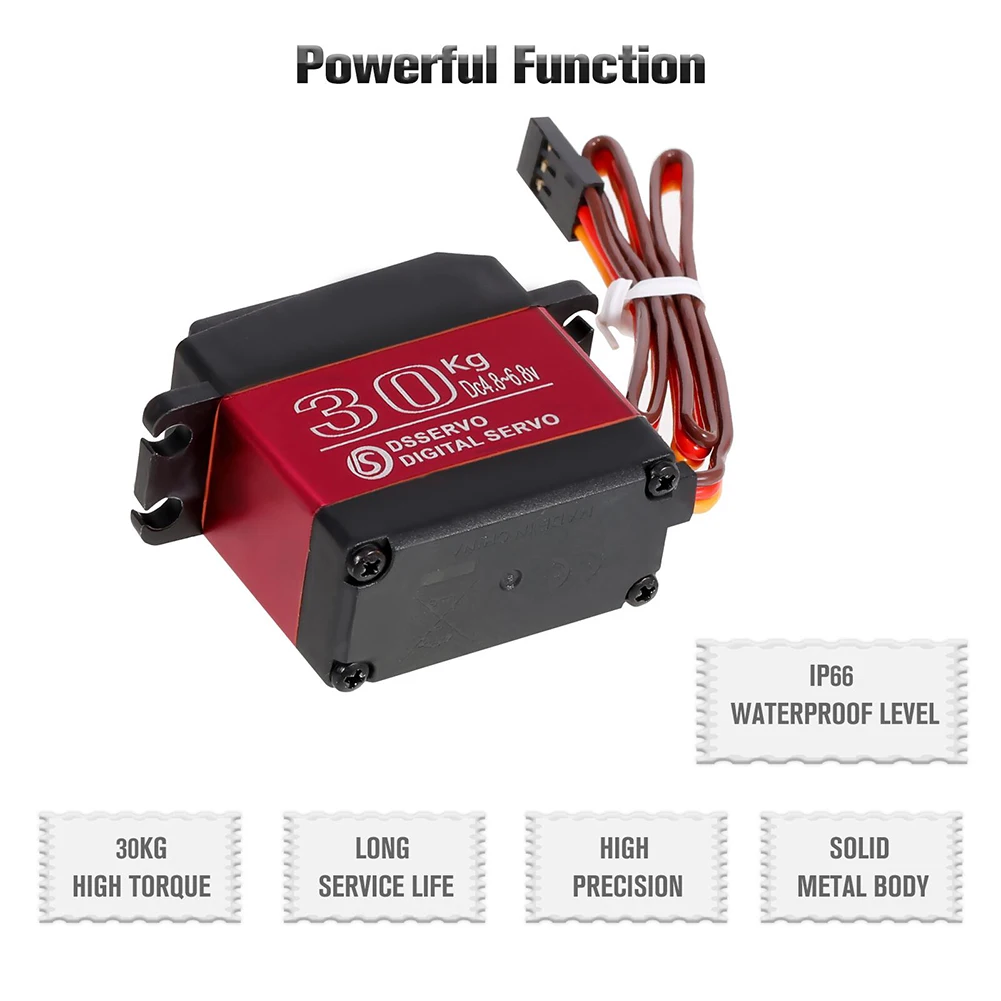 Waterproof 30kg Digital Servo with 25T Arm Kits for RC Car Model Parts Steering Servo 270 Operating Degree with 25T Servo Arm
Waterproof 30kg Digital Servo with 25T Arm Kits for RC Car Model Parts Steering Servo 270 Operating Degree with 25T Servo Arm