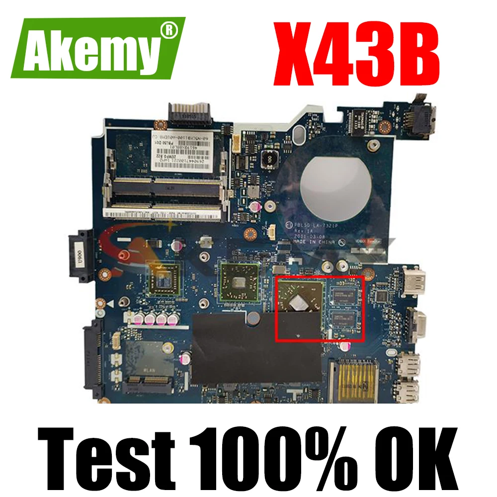 LA-7321P материнская плата для ASUS K43B K43BR K43BY X43B Материнская плата ноутбука Rev 1A 100% протестирована работает хорошо
LA-7321P материнская плата для ASUS K43B K43BR K43BY X43B Материнская плата ноутбука Rev 1A 100% протестирована работает хорошо
