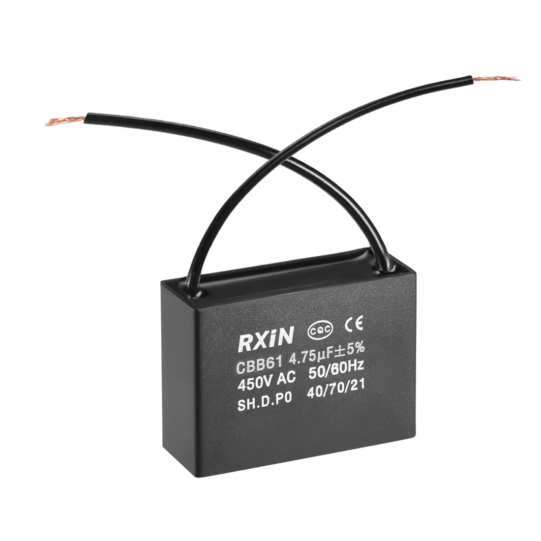 1pcs CBB61 Run Capacitor 450V AC 4.75uF 2 Wires Metallized Polypropylene Film Capacitors for Ceiling Fan
1pcs CBB61 Run Capacitor 450V AC 4.75uF 2 Wires Metallized Polypropylene Film Capacitors for Ceiling Fan