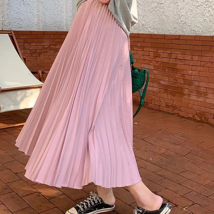 Women 2022 Summer New Fashion High Waist Pleated Solid Color Skirt Female A Line Midi Skirts Elegant Office Ladies Skirt B57
Women 2022 Summer New Fashion High Waist Pleated Solid Color Skirt Female A Line Midi Skirts Elegant Office Ladies Skirt B57