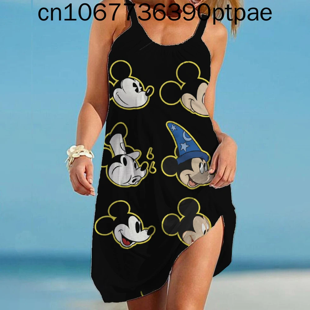 Disney Summer Mickey Mouse Women's Cotton O-Neck Sleeveless Midi Dress Spliced Swing Casual Loose Sundress
Disney Summer Mickey Mouse Women's Cotton O-Neck Sleeveless Midi Dress Spliced Swing Casual Loose Sundress