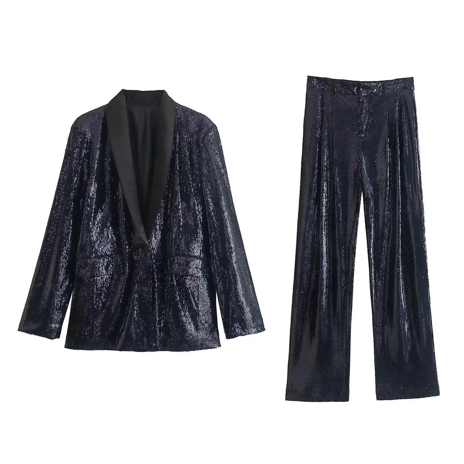 Women 2023 spring New Fashion sequin formal dress collar Blazer Coat Vintage Long Sleeve Female Outerwear Chic Femme
Women 2023 spring New Fashion sequin formal dress collar Blazer Coat Vintage Long Sleeve Female Outerwear Chic Femme