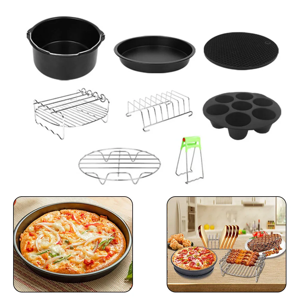 15PCS 8 Inch Air Fryer Accessories Frying Cage Dish Baking Pan Rack Pizza Set Fit For 8inch Air Fryer
15PCS 8 Inch Air Fryer Accessories Frying Cage Dish Baking Pan Rack Pizza Set Fit For 8inch Air Fryer