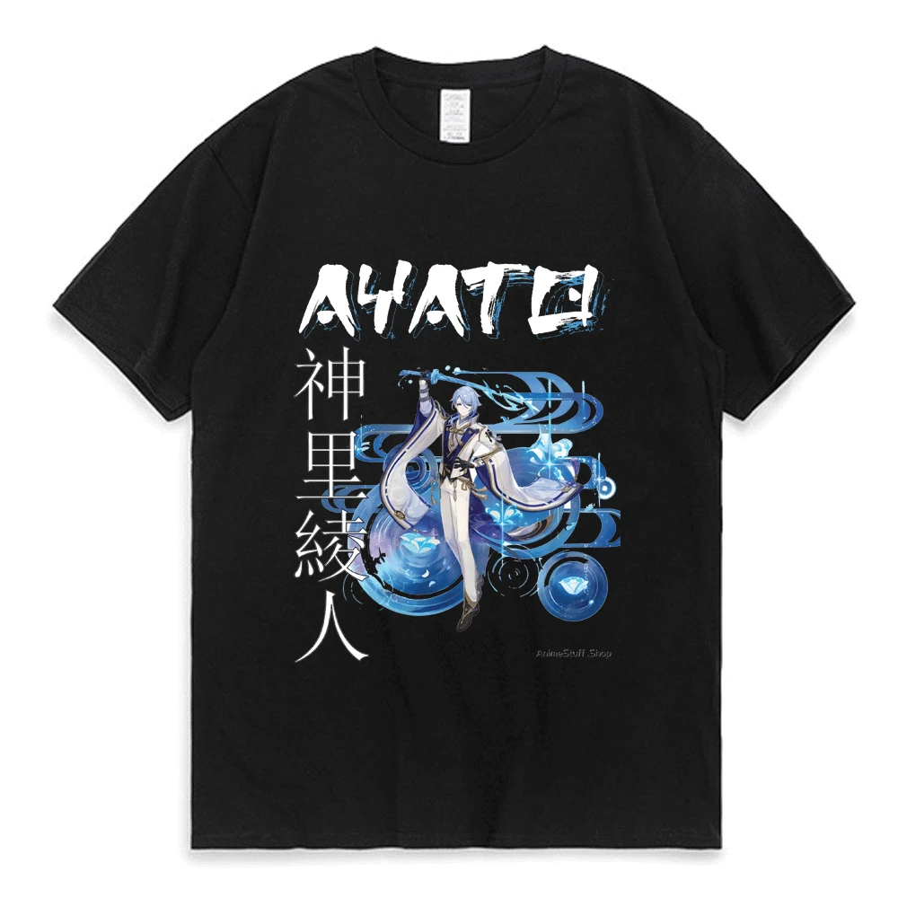 Футболка Kamisato Ayato Genshin Impact с аниме, футболка для подростков, футболка оверсайз с коротким рукавом для мужчин и женщин, футболки из 100% хлопка, топы
Футболка Kamisato Ayato Genshin Impact с аниме, футболка для подростков, футболка оверсайз с коротким рукавом для мужчин и женщин, футболки из 100% хлопка, топы
