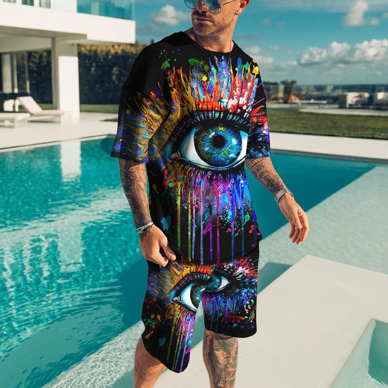 2022 Summer Fashion Men's Suit 3D Digital Printing Casual Men's Sportswear Suit Short Sleeve T-Shirt + Shorts Street 2 Piece Set
2022 Summer Fashion Men's Suit 3D Digital Printing Casual Men's Sportswear Suit Short Sleeve T-Shirt + Shorts Street 2 Piece Set