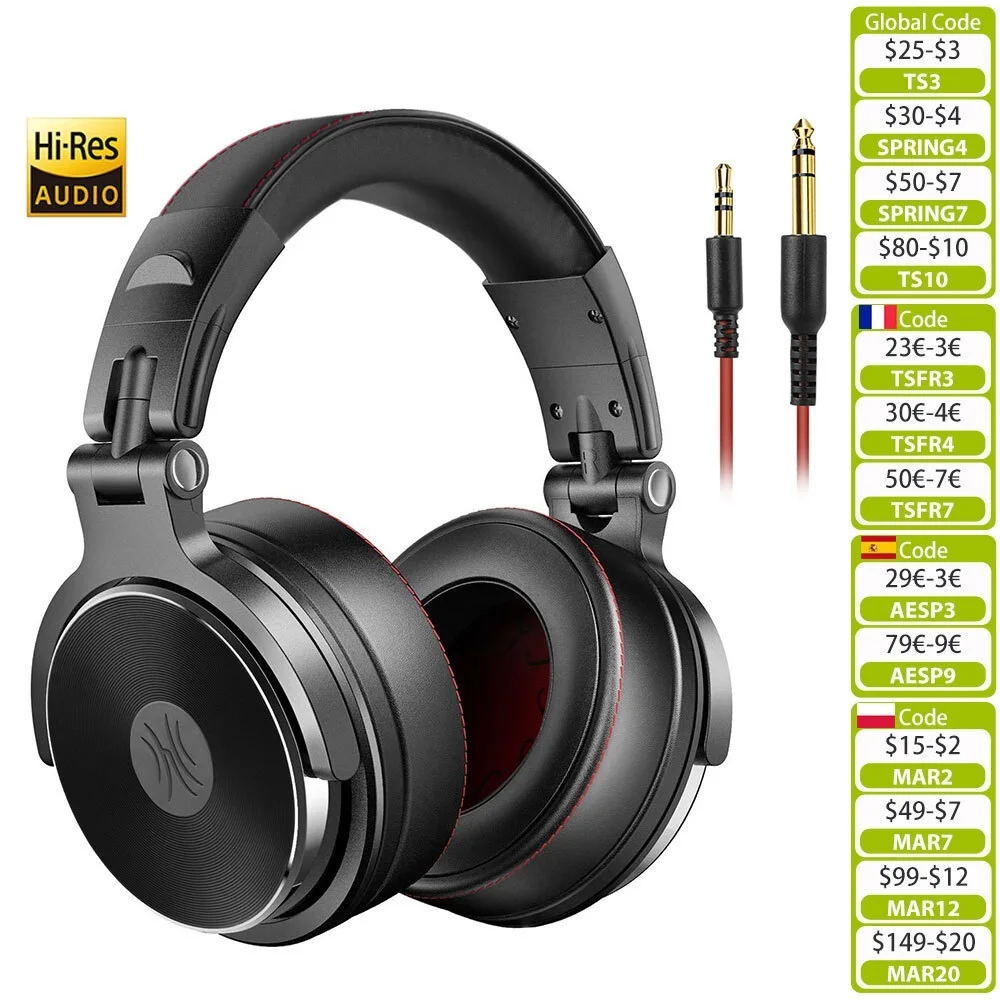 New Oneodio Pro 50 Wired Studio Headphones Stereo Professional DJ Headphone with Microphone Over Ear Monitor Earphones Bass
New Oneodio Pro 50 Wired Studio Headphones Stereo Professional DJ Headphone with Microphone Over Ear Monitor Earphones Bass