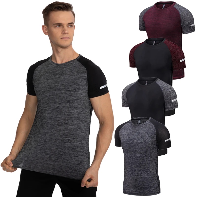 Men Fitness Summer Tees Tight Nylon Running Compression Jogging Homme Athletic Shirt Patchwork Quick Dry Muscle Short Slveeves
Men Fitness Summer Tees Tight Nylon Running Compression Jogging Homme Athletic Shirt Patchwork Quick Dry Muscle Short Slveeves