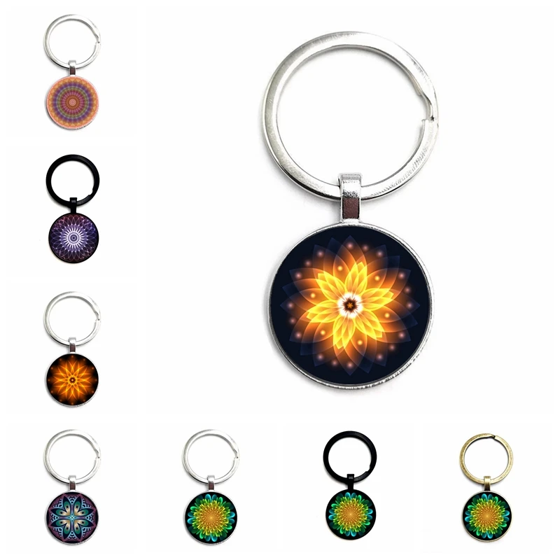 Fashion Classic Mandala Pattern 25mm Glass Pendant Cabochon Kaleidoscope Series Keychain Gift Jewelry for Men and Women
Fashion Classic Mandala Pattern 25mm Glass Pendant Cabochon Kaleidoscope Series Keychain Gift Jewelry for Men and Women