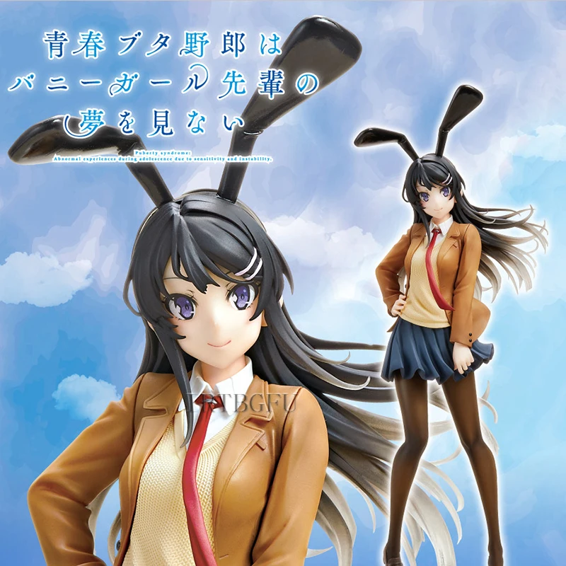 

Anime Sakurajima Mai Figure Uniform Bunny Ver Rascal Does Not Dream of Bunny Girl Senpai PVC Action Figure Collectible Model Toy