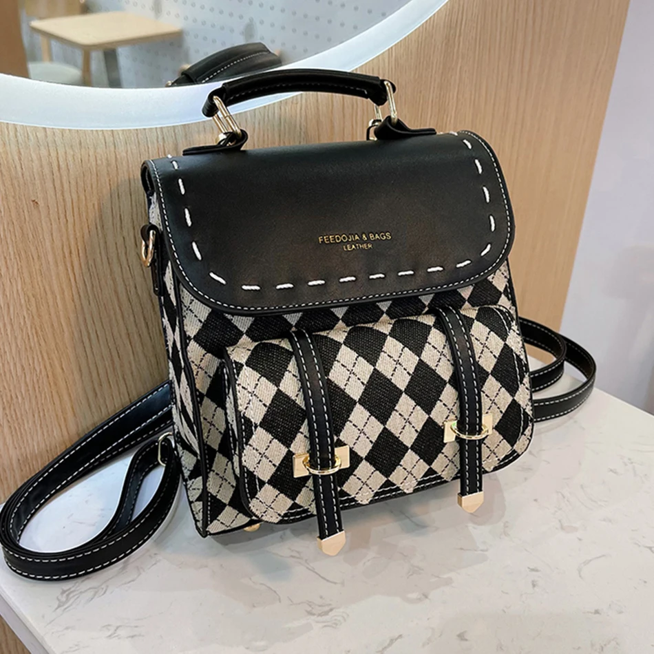 Designer Diamond Pattern Small Backpack for Women Luxury Brand Shoulder Handbags Fashion Female Travel Rucksack Casual Trend Bag
Designer Diamond Pattern Small Backpack for Women Luxury Brand Shoulder Handbags Fashion Female Travel Rucksack Casual Trend Bag
