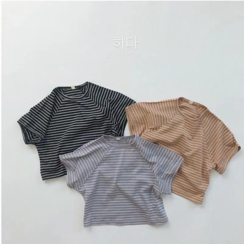 2023 Summer New Children Raglan Short Sleeve T-shirt Baby Boys Girls Loose Casual Tees Toddler Striped Cotton Top Kids Clothes
2023 Summer New Children Raglan Short Sleeve T-shirt Baby Boys Girls Loose Casual Tees Toddler Striped Cotton Top Kids Clothes
