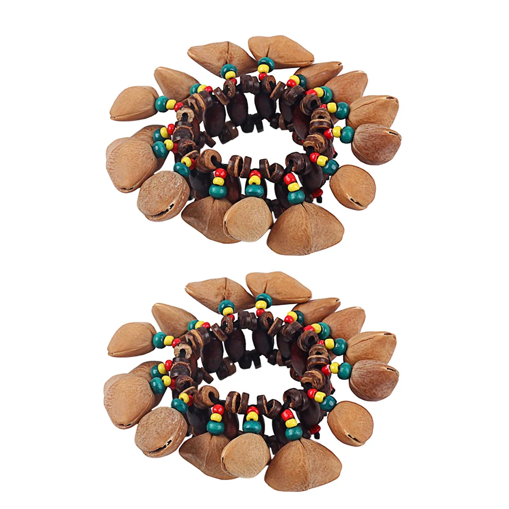 2 Pcs Shell Bracelet African Nutshell Handbell Wristband Unique Handbells Tribal Style Bangle Wood Creative Djembe Dance
2 Pcs Shell Bracelet African Nutshell Handbell Wristband Unique Handbells Tribal Style Bangle Wood Creative Djembe Dance