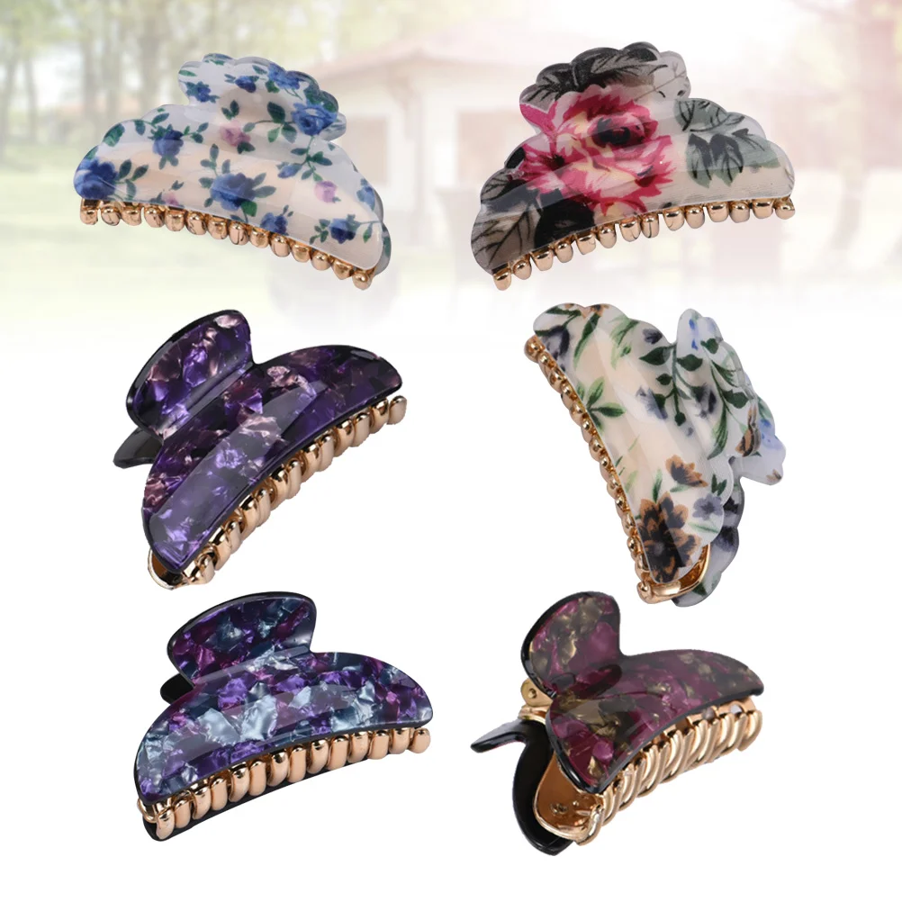 Acrylic Floral Pattern Multicolored Hair Claw Jaw Clips Clamps for Girl Women Lady 6pcs/set (1+2+3+Red+Purple+Blue)
Acrylic Floral Pattern Multicolored Hair Claw Jaw Clips Clamps for Girl Women Lady 6pcs/set (1+2+3+Red+Purple+Blue)
