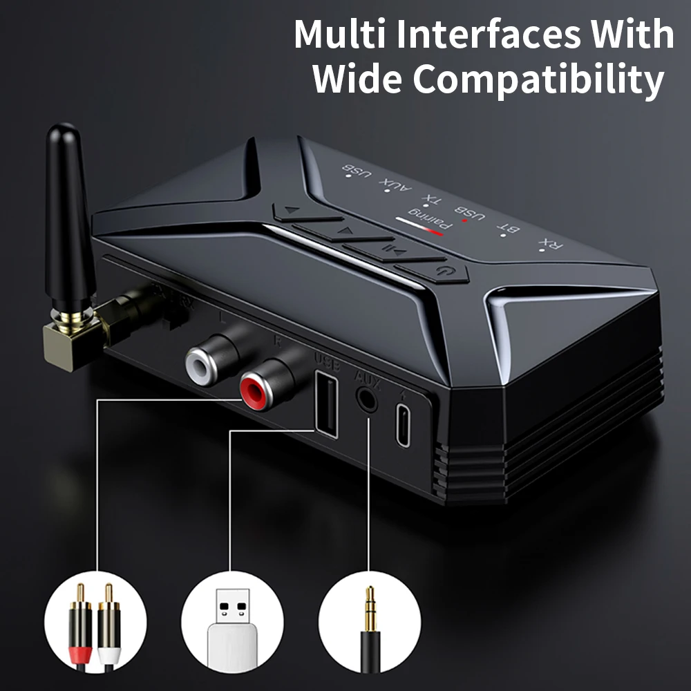 Siparnuo Low Latency Bluetooth 5.0 Audio Transmitter Receiver 3.5mm AUX Jack RCA USB 40M Wireless Adapter for TV PC Headphone
Siparnuo Low Latency Bluetooth 5.0 Audio Transmitter Receiver 3.5mm AUX Jack RCA USB 40M Wireless Adapter for TV PC Headphone