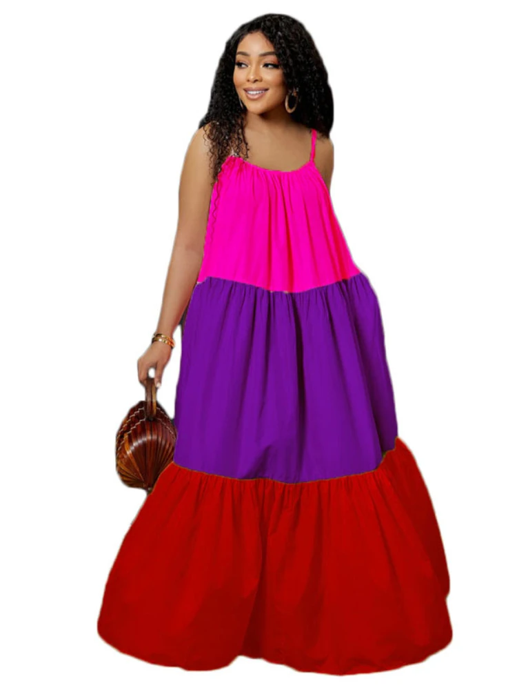Summer 2022 New Plus-size Women's Stitching Sexy Sleeveless Contrast Long Pendulum Dress Casual Street Women's Dress Dresses
Summer 2022 New Plus-size Women's Stitching Sexy Sleeveless Contrast Long Pendulum Dress Casual Street Women's Dress Dresses