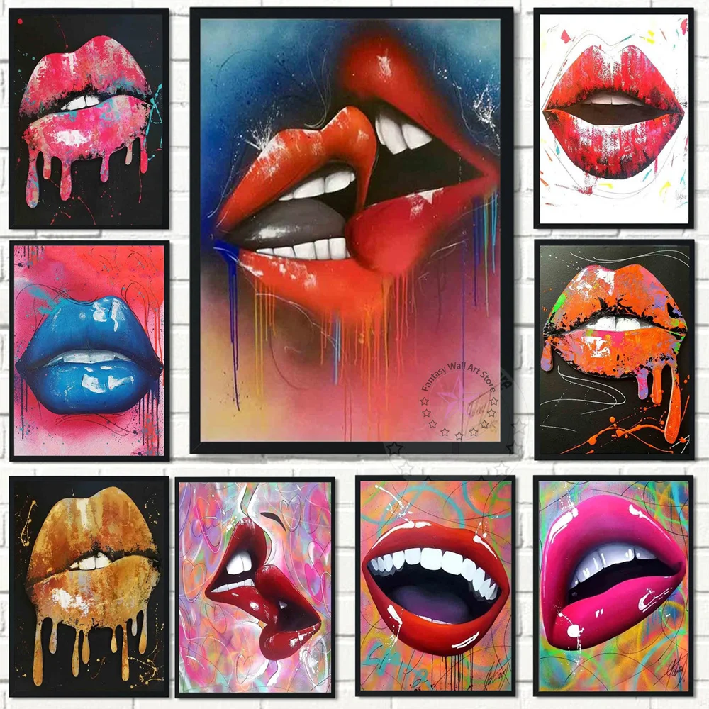 Nordic Sexy Lips Graffiti Canvas Painting Abstract Lover Kiss Posters and Prints Wall Art Picture Living Room Home Decor Mural
Nordic Sexy Lips Graffiti Canvas Painting Abstract Lover Kiss Posters and Prints Wall Art Picture Living Room Home Decor Mural