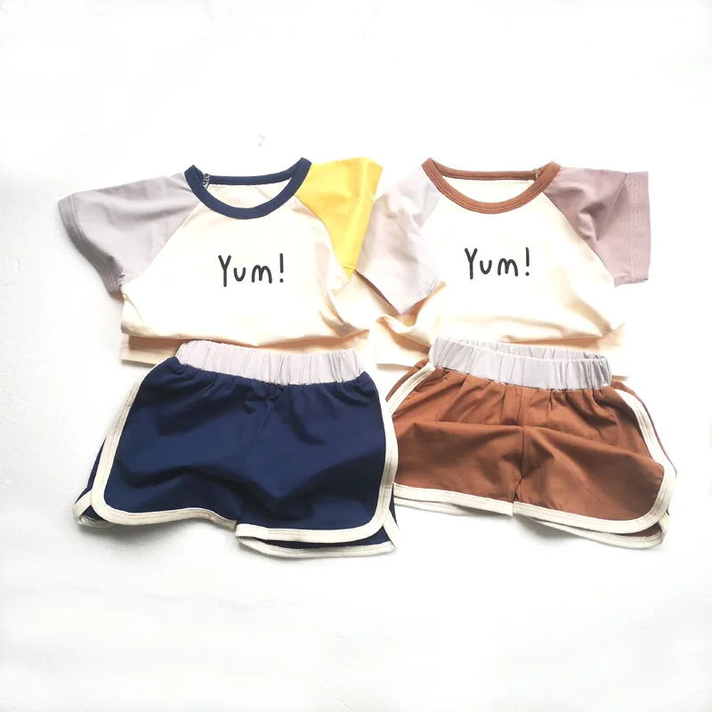 Toddler Boy Fashion Patchwork T-shirt Kid Letter Short Sleeves Tops And Thin Solid Soft Shorts 2pc Infant New Sports Set
Toddler Boy Fashion Patchwork T-shirt Kid Letter Short Sleeves Tops And Thin Solid Soft Shorts 2pc Infant New Sports Set