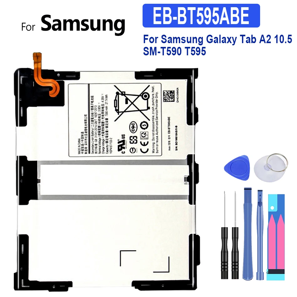 EB-BT550ABE EB-BT585ABE EB-BT595ABE Battery For Samsung Galaxy Tab A 9.7" SM-T550 SM-P550 P555C T555 P351 T580 T585C T590 T595
EB-BT550ABE EB-BT585ABE EB-BT595ABE Battery For Samsung Galaxy Tab A 9.7" SM-T550 SM-P550 P555C T555 P351 T580 T585C T590 T595