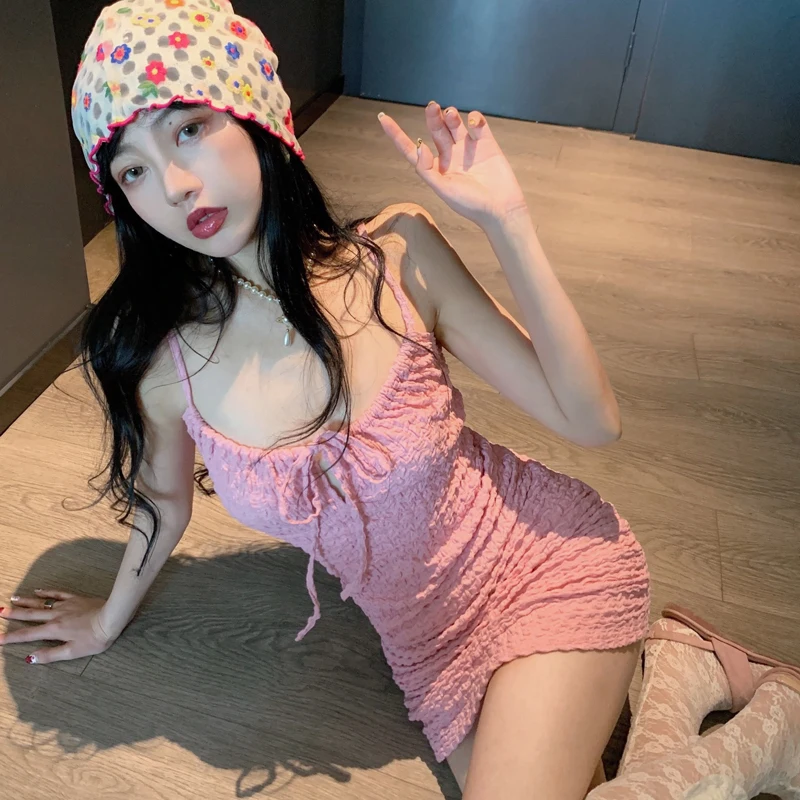 Женское платье COIGARSAM, новые сексуальные розовые платья на бретельках, Прямая поставка
Женское платье COIGARSAM, новые сексуальные розовые платья на бретельках, Прямая поставка