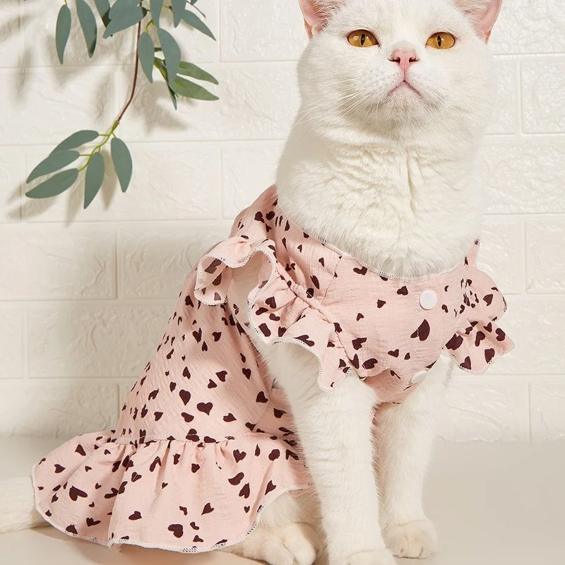 Летняя Милая японская модная одежда с оборками для котят и собак 
Летняя Милая японская модная одежда с оборками для котят и собак