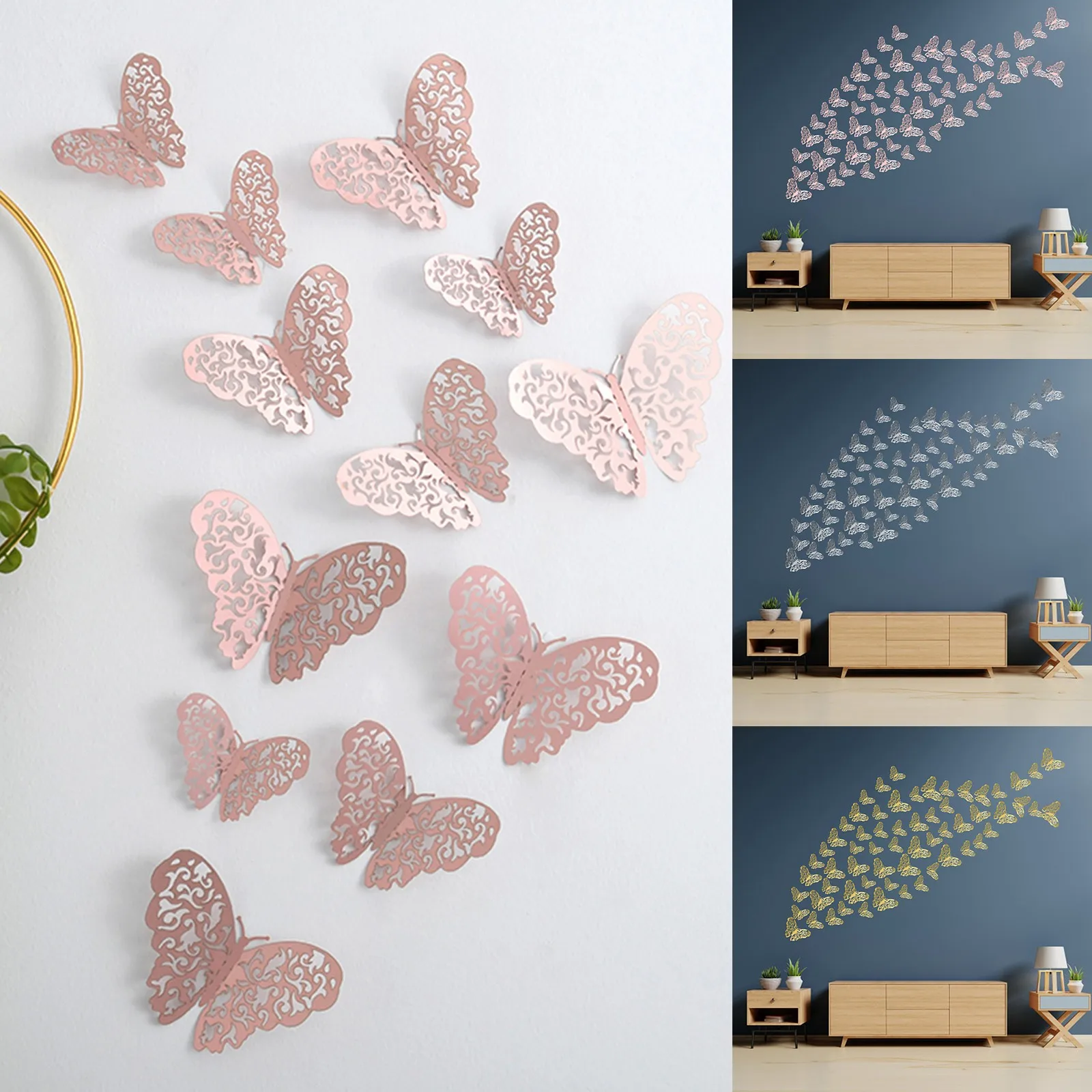12pcs Butterfly Wall Stickers Carved And Solid-Colored Home Decor 3d Butterflies Decoration Party Wedding Birthday Cake Decor
12pcs Butterfly Wall Stickers Carved And Solid-Colored Home Decor 3d Butterflies Decoration Party Wedding Birthday Cake Decor