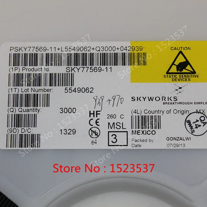 10 шт./партия SKY77569-11 77569-11 SKY77569 для оригинального усилителя мощности RF IC
10 шт./партия SKY77569-11 77569-11 SKY77569 для оригинального усилителя мощности RF IC
