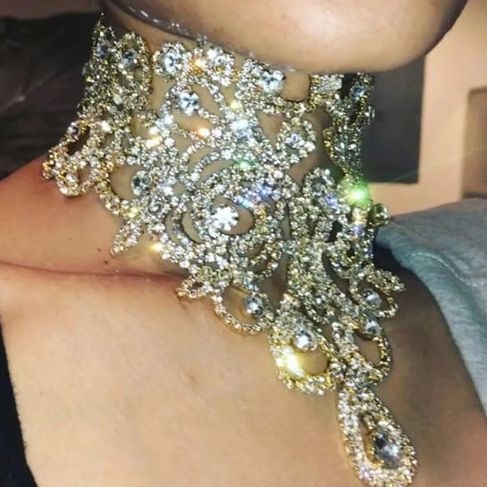 ST005-29 New Necklace Exaggerated Flower Rhinestone Ins Net Red With The Same Choker Temperament Dinner Collarbone Chain
ST005-29 New Necklace Exaggerated Flower Rhinestone Ins Net Red With The Same Choker Temperament Dinner Collarbone Chain