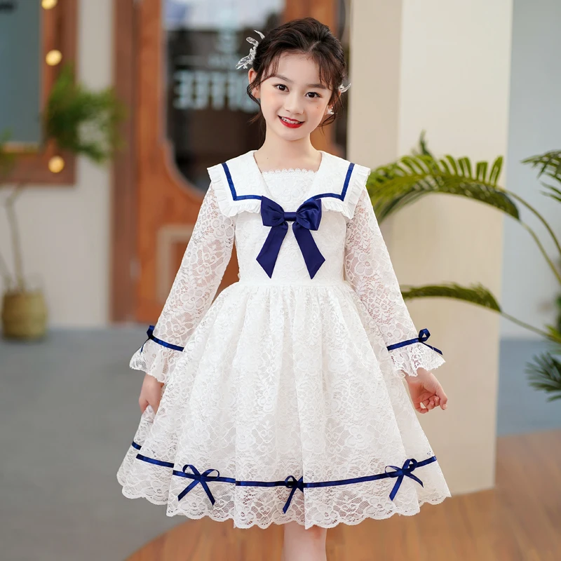 Kids' Dresses 2022 Spring New Girls Navy Collar College Style Lace Long-sleeved Princess Flower Girl Wedding Simple Short Skirt
Kids' Dresses 2022 Spring New Girls Navy Collar College Style Lace Long-sleeved Princess Flower Girl Wedding Simple Short Skirt