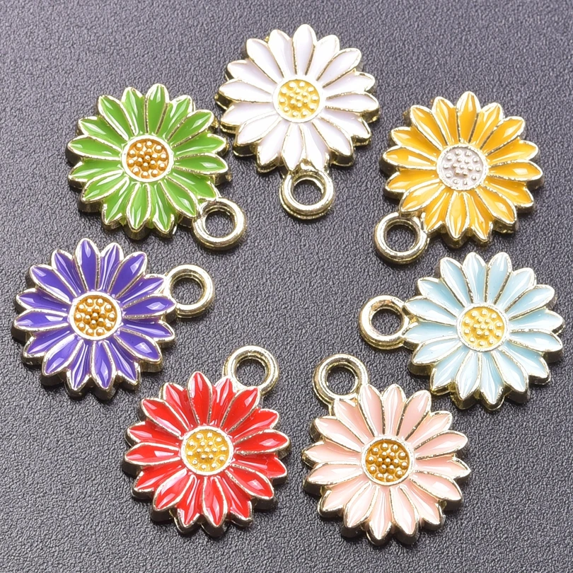 Chrysanthemum Alloy Dripping Oil Enamel Pendant Charms For Necklace Earrings DIY Designer Keychain Jewelry Handmade Accessories
Chrysanthemum Alloy Dripping Oil Enamel Pendant Charms For Necklace Earrings DIY Designer Keychain Jewelry Handmade Accessories