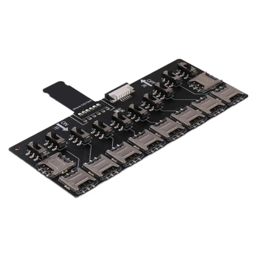 10-Slot Multi-SIM Card Reader Nano SIM Card Adapter External Hot Swapable Plug w/ Individual Switch for iPhone 5/6/7/8/X
10-Slot Multi-SIM Card Reader Nano SIM Card Adapter External Hot Swapable Plug w/ Individual Switch for iPhone 5/6/7/8/X