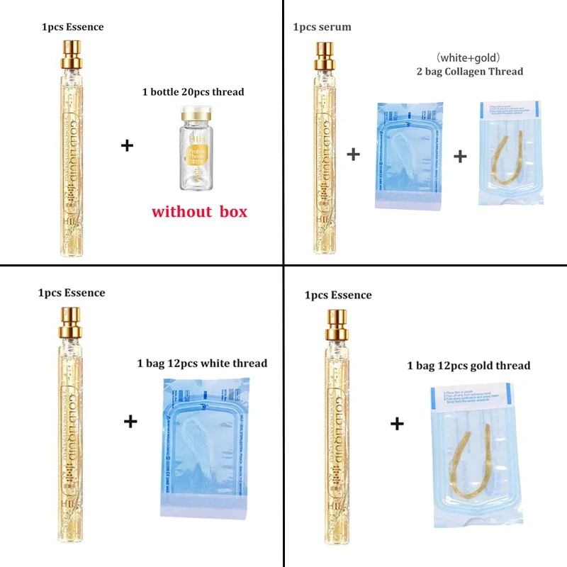 24k Gold Serum Protein Line Facial Serum for Face Filler Absorbable Collagen Protein Thread Face Firming Anti-aging Set
24k Gold Serum Protein Line Facial Serum for Face Filler Absorbable Collagen Protein Thread Face Firming Anti-aging Set