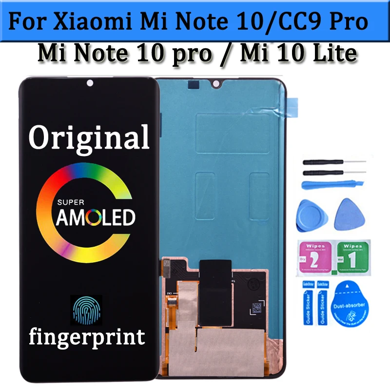Экран AMOLED для Xiaomi Mi Note 10, ЖК-дисплей, сенсорный экран в сборе, дигитайзер для mi note10 lite, запасная панель для телефона 
Экран AMOLED для Xiaomi Mi Note 10, ЖК-дисплей, сенсорный экран в сборе, дигитайзер для mi note10 lite, запасная панель для телефона